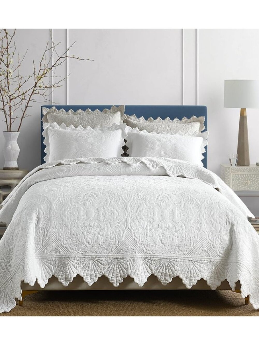 Cotton Quilt Bedding Set Reversible Lightweight Coverlet for All Seasons, 3